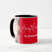 Hand Drawn Script Frohe Weihnachtsschnee Tasse (Vorderseite Links)