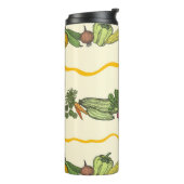 Hand drawn seamless pattern of natural vegetables thermosbecher (Nach links gedreht)
