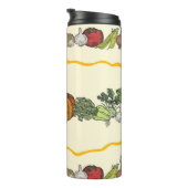 Hand drawn seamless pattern of natural vegetables thermosbecher (Nach rechts gedreht)