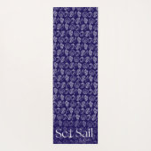 Hand-drawn Seashell Patterned Yoga Mat Yogamatte (Rückseite)