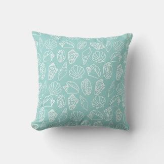 Hand-drawn Seashell Throw Pillow Kissen