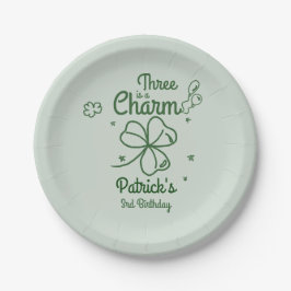 Hand Drawn Shamrock Any Age Birthday Pappteller