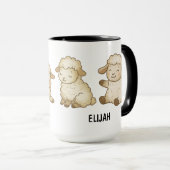 Hand Drawn Sheep Custom Cute Tasse (VorderseiteRechts)