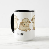 Hand Drawn Sheep Custom Cute Tasse (Vorderseite Links)