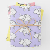 HAND DRAWN SHEEP STAR UND TEDDY BEAR GIFT WRAP GESCHENKPAPIER SET (Beispiel)