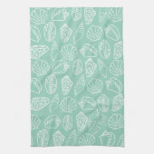 Hand-drawn Shell Patterned Kitchen Towel Geschirrtuch (Vertikal)