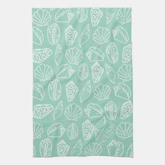 Hand-drawn Shell Patterned Kitchen Towel Geschirrtuch