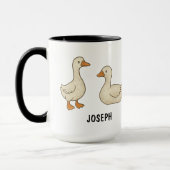 Hand Drawn Silly Goose Custom Cute Tasse (Links)