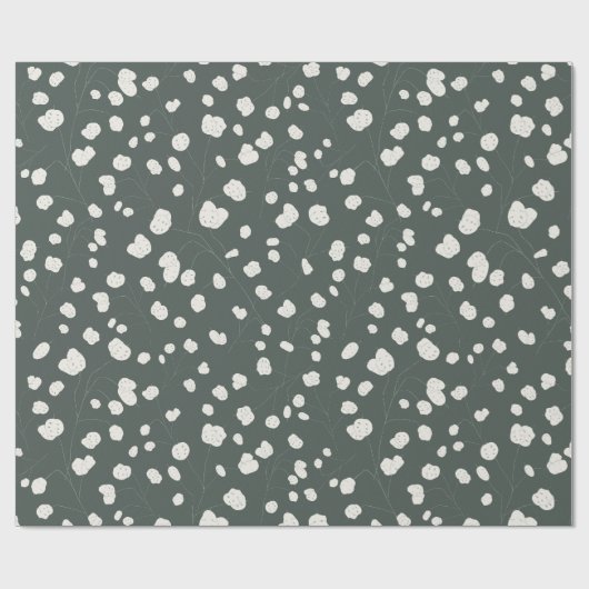 Hand Drawn Silver Dollar Lunaria Pattern Custom Geschenkpapier (Flach)