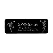 Hand Drawn Skeletons Halloween Return Address (Vorne)