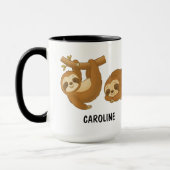 Hand Drawn Sloth Custom Cute Tasse (Links)