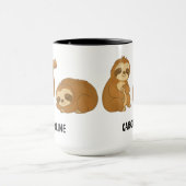 Hand Drawn Sloth Custom Cute Tasse (Zentrum)