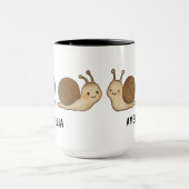 Hand Drawn Snail Custom Cute Mug Tasse (Zentrum)