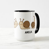 Hand Drawn Snail Custom Cute Mug Tasse (VorderseiteRechts)