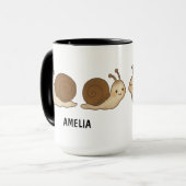 Hand Drawn Snail Custom Cute Mug Tasse (Vorderseite Links)