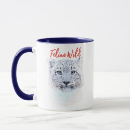 Hand Drawn Snow Leopard Mug "Feline Wild" Tasse