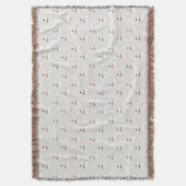 Hand-Drawn Snowmen on Grey Winter Decke (Vorderseite Vertikal)