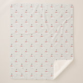 Hand-Drawn Snowmen on Grey Winter Sherpadecke (Vorderseite)