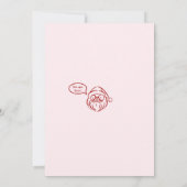 Hand Drawn Squiggle Doodles Christmas Party Invita Einladung (Rückseite)