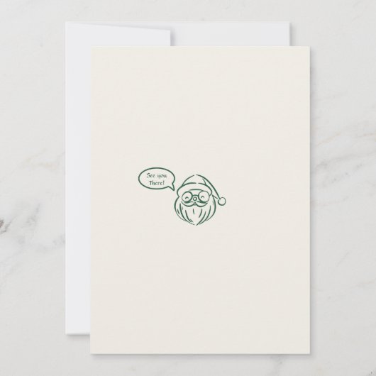 Hand Drawn Squiggle Doodles Christmas Party Invita Einladung (Rückseite)