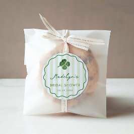 Hand-Drawn St Patrick's Day Wedding Shower Favor Runder Aufkleber