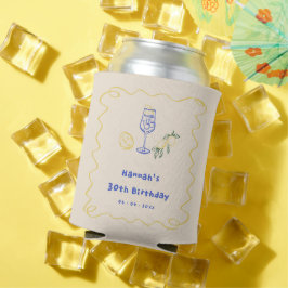 Hand Drawn Summer Adult 30th Birthday Dosenkühler