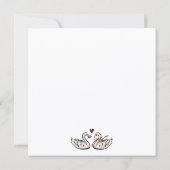 Hand Drawn Swans Paired for Life Save the Date (Rückseite)