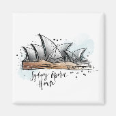 Hand Drawn Sydney Opera House Magnet (Vorne)