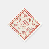 Hand Drawn That's Amore Italian Bridal Shower Serviette (Ecke)