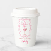 Hand Drawn Tiny Bit Older Cocktail Birthday Party Pappbecher (Vorderseite)