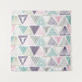 Hand drawn triangle seamless pattern. wandteppich (Vorderseite)