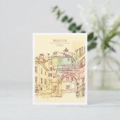 Hand drawn Trieste Italy Landmark Postkarte (Stehend Vorderseite)