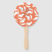 Hand Drawn Tulip Botanical Shadows Hochzeit Fächer (Rückseite)