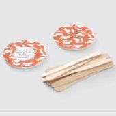 Hand Drawn Tulip Botanical Shadows Hochzeit Fächer (Non-assembled)