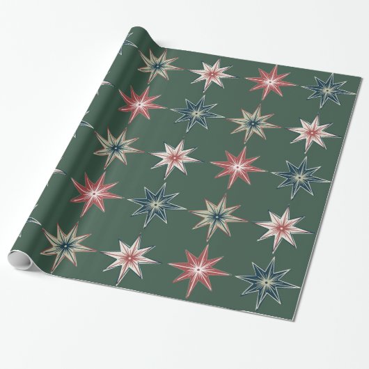 Hand Drawn Twinkle Stars - Holiday Wrapping Paper Geschenkpapier (Ungerollt)