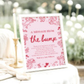 Hand Drawn Valentine A Message From The Bump Sign Poster