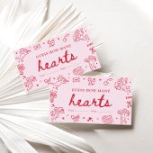 Hand Drawn Valentine Guess How Many Hearts Game Begleitkarte