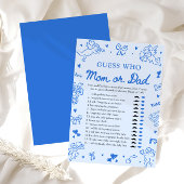 Hand Drawn Valentine Guess Who Mom or Dad Game Einladung