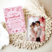 Hand Drawn Valentine Little Sweetheart Baby Shower Einladung