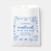 Hand Drawn Valentine Little Sweetheart Baby Shower Geschenktütchen (Vorderseite)