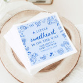 Hand Drawn Valentine Little Sweetheart Baby Shower Serviette