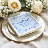 Hand Drawn Valentine Little Sweetheart Baby Shower Serviette