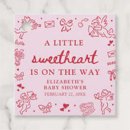 Hand Drawn Valentine Little Sweetheat Baby Shower Geschenkanhänger