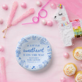 Hand Drawn Valentine Little Sweetheat Baby Shower Pappteller (Party)