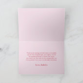 Hand Drawn Valentine Sweetheart Bridal Shower Dankeskarte (Innenseite)