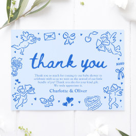 Hand Drawn Valentine Sweetheart Thank you card Einladung