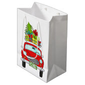 Hand drawn vintage Christmas Mittlere Geschenktüte (Vorderseite Schrägansicht)