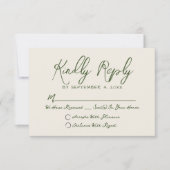 Hand Drawn Vintage Retro Wedding RSVP Karte (Vorderseite)