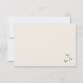 Hand Drawn Vintage Retro Wedding RSVP Karte (Rückseite)