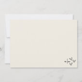 Hand Drawn Vintage Wedding Dankeskarte (Rückseite)